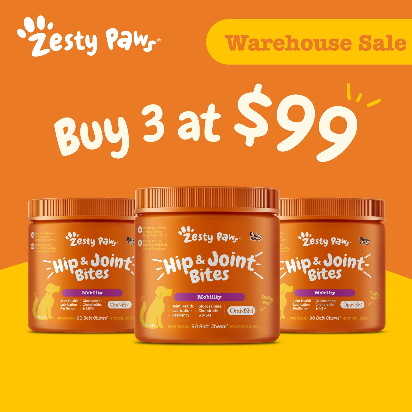 [Warehouse Sale] Zesty Paws Dog Bites (Buy 3 @ $99)