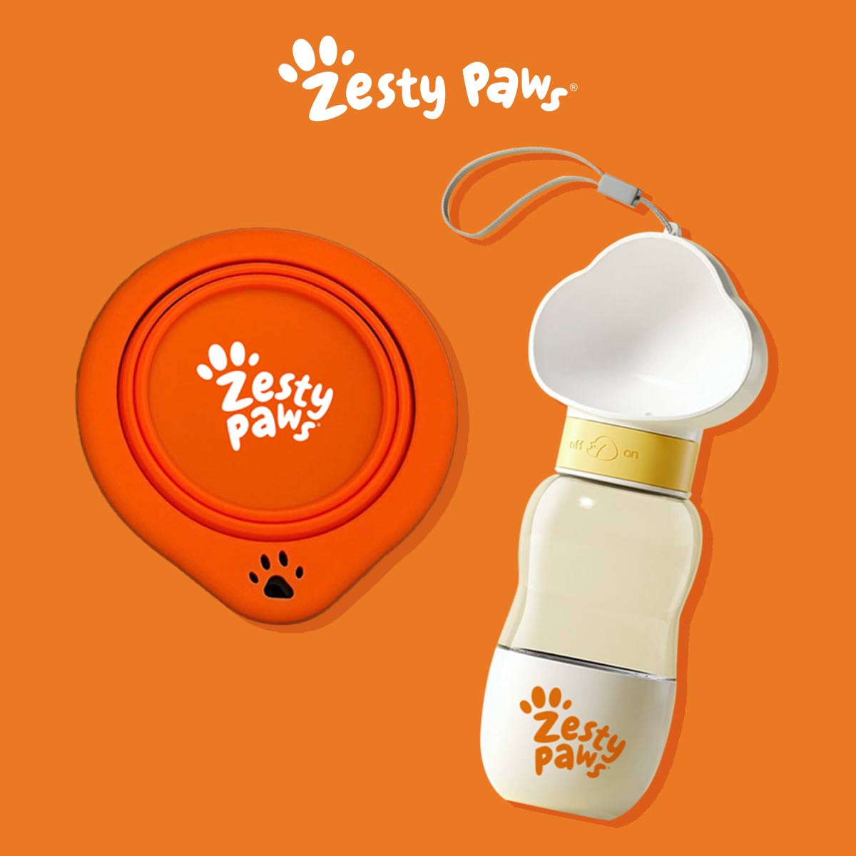 Zesty Paws Merchandise - Multi-Purpose Bottle + Silicone Bowl