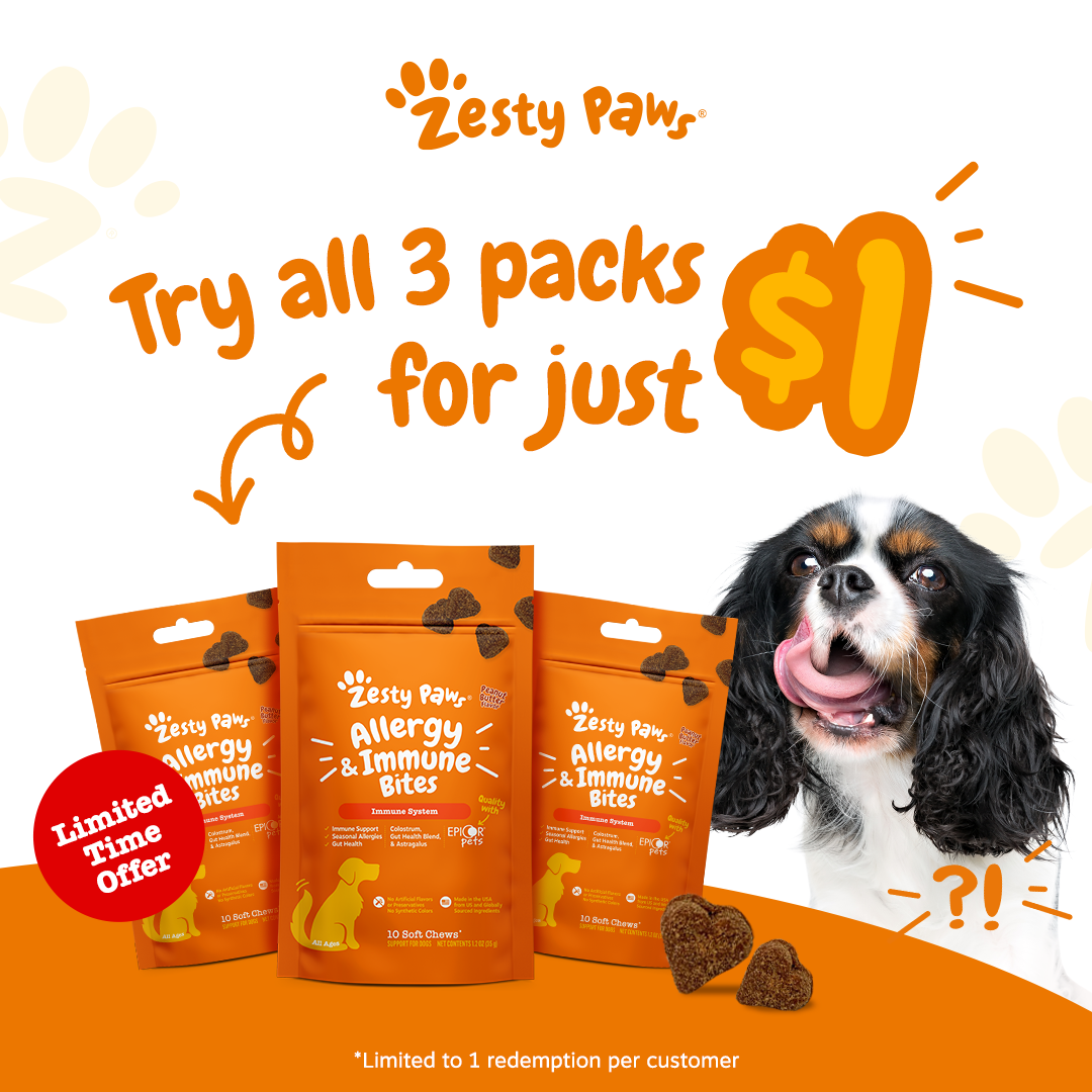[EXP: 6/2026] Zesty Paws Immune & Allergy Trial Pack 10ct x 3 Packs